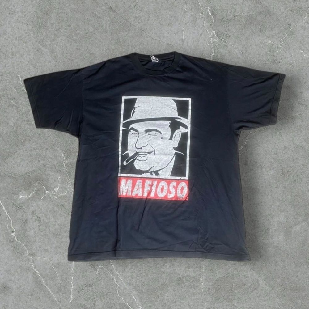 Vintage Scarface Shirt Mens XL Black Mafia Boss 90s Y2K Mafiaso Rare Big Print